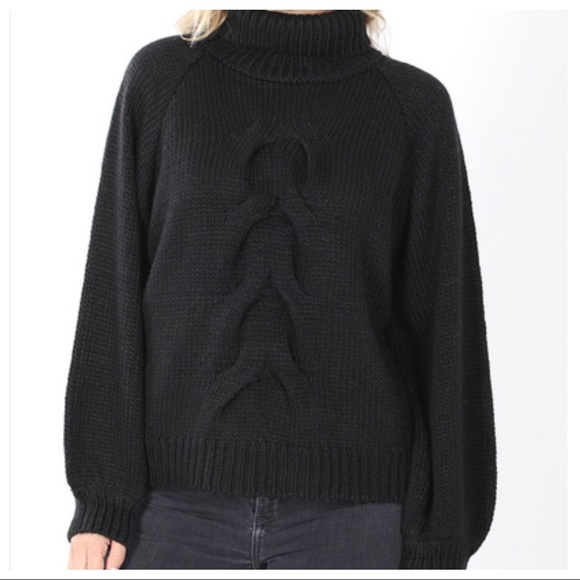 Bullock cable knit black sweater - Picture 4 of 4